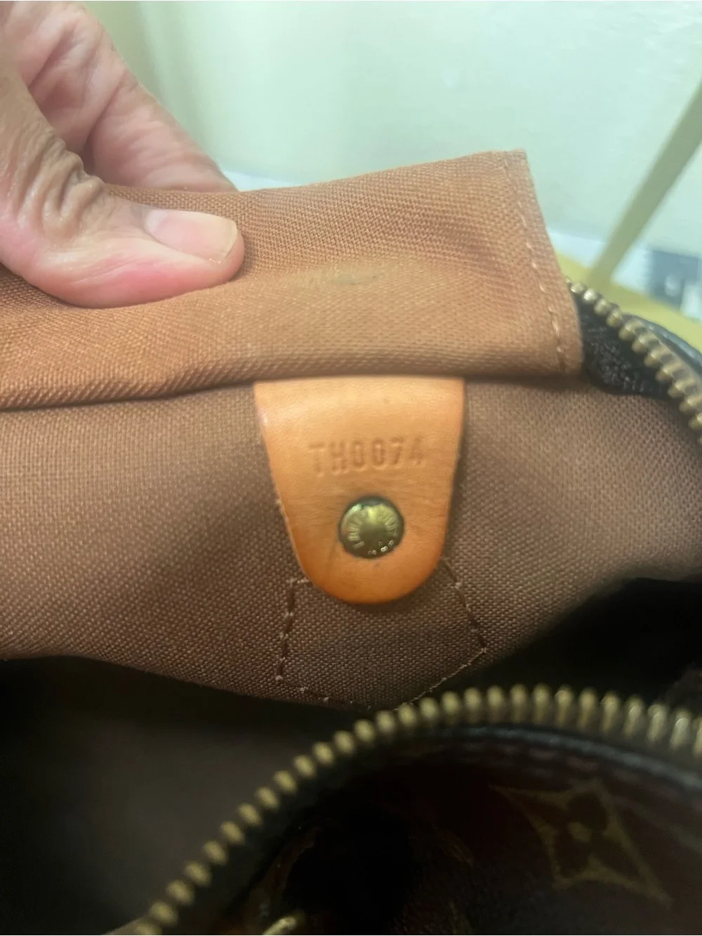 Louis Vuitton Monogram Canvas Satchel with Tan Leather Handles speedy 30